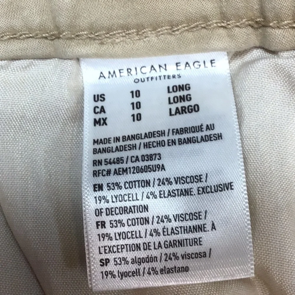 🦅AEO Next Level Stretch Hi-Rise Jegging Zip Front Jeans Sz.10 Long NWOT - Picture 2 of 10